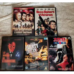 Telly Savalas Pack 5 Films DVD Les 12 Salopards 3 Mission fatale Les aventuriers de l'ouest sauvage Bons baisers d'Arhènes