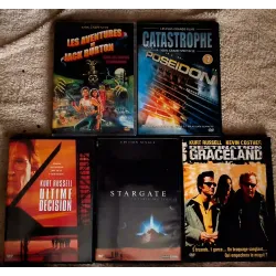 Kurt Russell Pack 5 Films DVD VF Stargate Poseidon Ultime décision Les aventures de Jack Burton